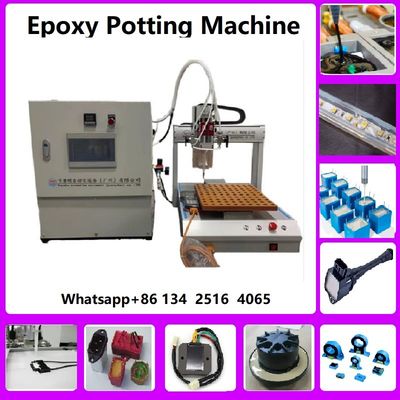 bentchtop metering mixing and dispensing machine for thermal potting compounds